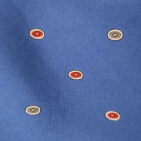 Christan Dior Blue Print Silk Neck Tie - Picture 5 of 9